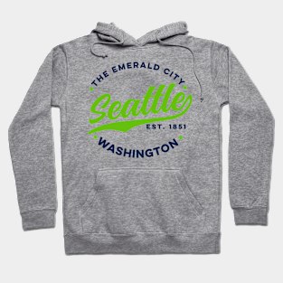 Vintage Seattle Emerald City Washington USA Hoodie